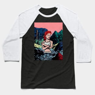 redhead girl taking a shower Baseball T-Shirt